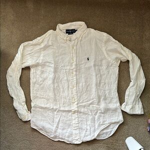 Ralph Lauren Classic Fit 100% Linen Shirt Large